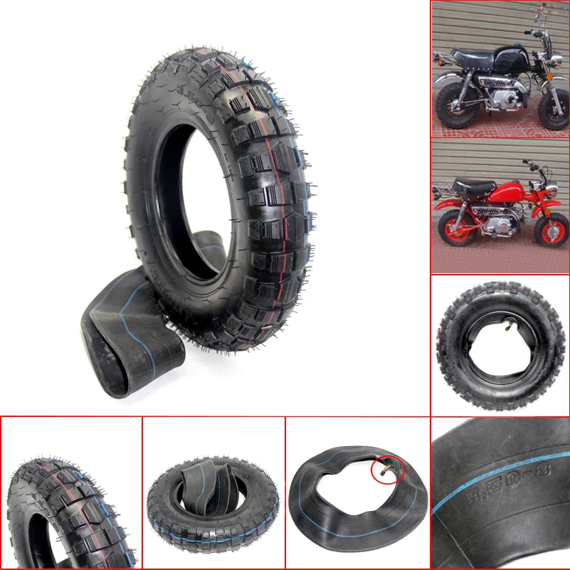 

Мотоциклетные шины 3,50-8 дюймов, 8-дюймовые шины с внутренними трубками, велосипед с изображением обезьяны, велосипедные шины Z50