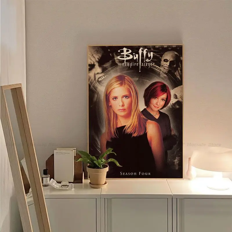 بوفي القاتل مصاص الدماء الرجعية كرافت ورقة ملصق الديكور اللوحة جدار الفن كرافت ورقة الملصقات ملصقات الحائط