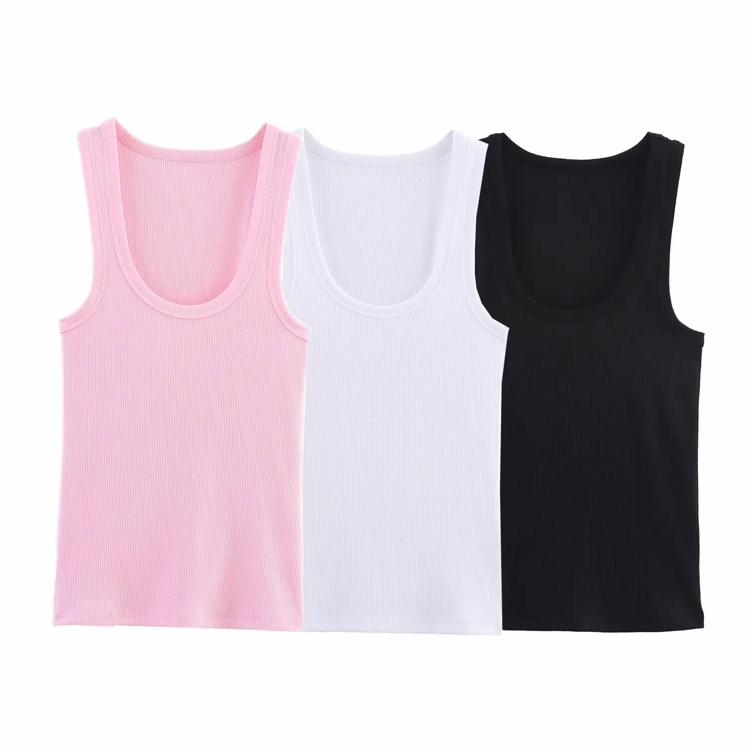

UNIZERA Women's Top Fashion Tri color Tight Round Neck Comfortable Strap Style Summer New Top