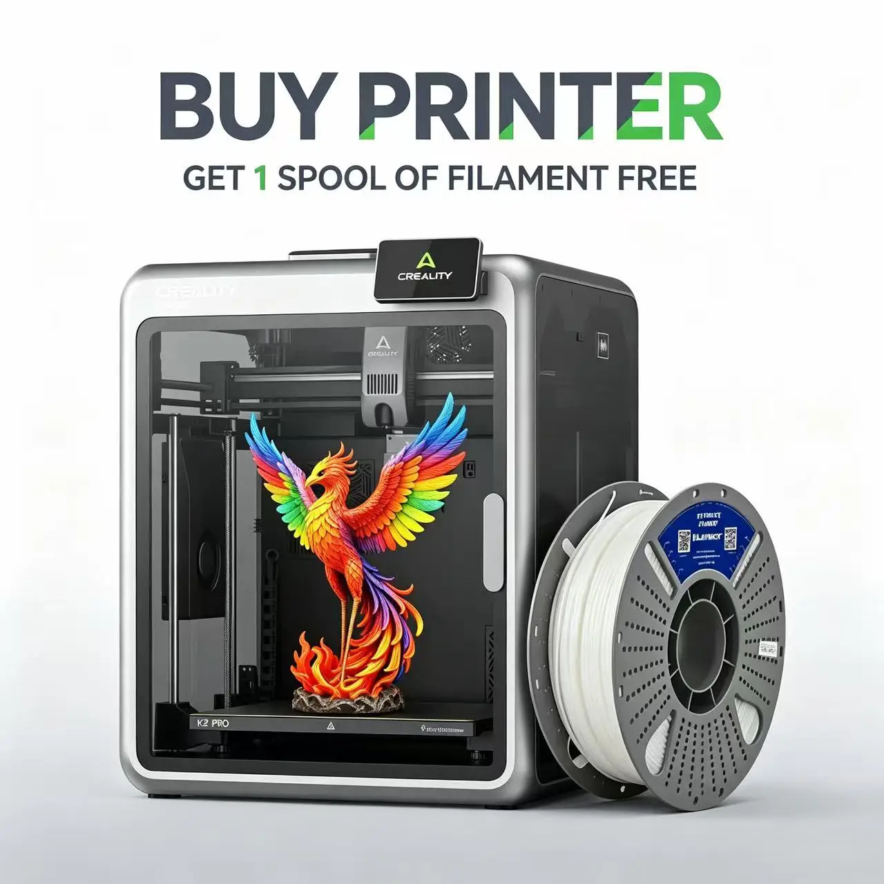 Creality K2 Pro FDM 3D Printer 600mm/s High‑Speed Core‑XY 300×300×300mm Active Chamber Heating Dual AI‑Camera Auto Leveling