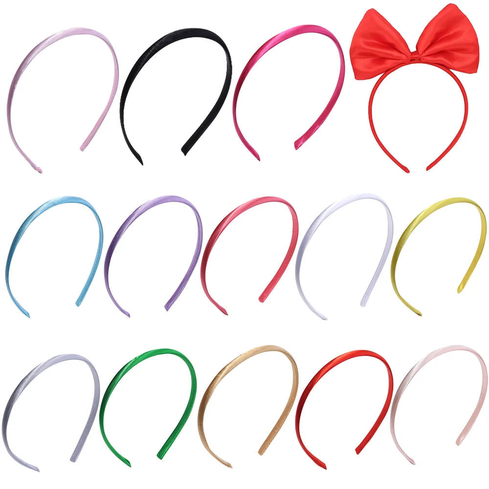 10pcs Fabric Covered Plastic Headband Colorful Hair Hoops Blank Base Settings For DIY Making Hair Accessories Findings image 5