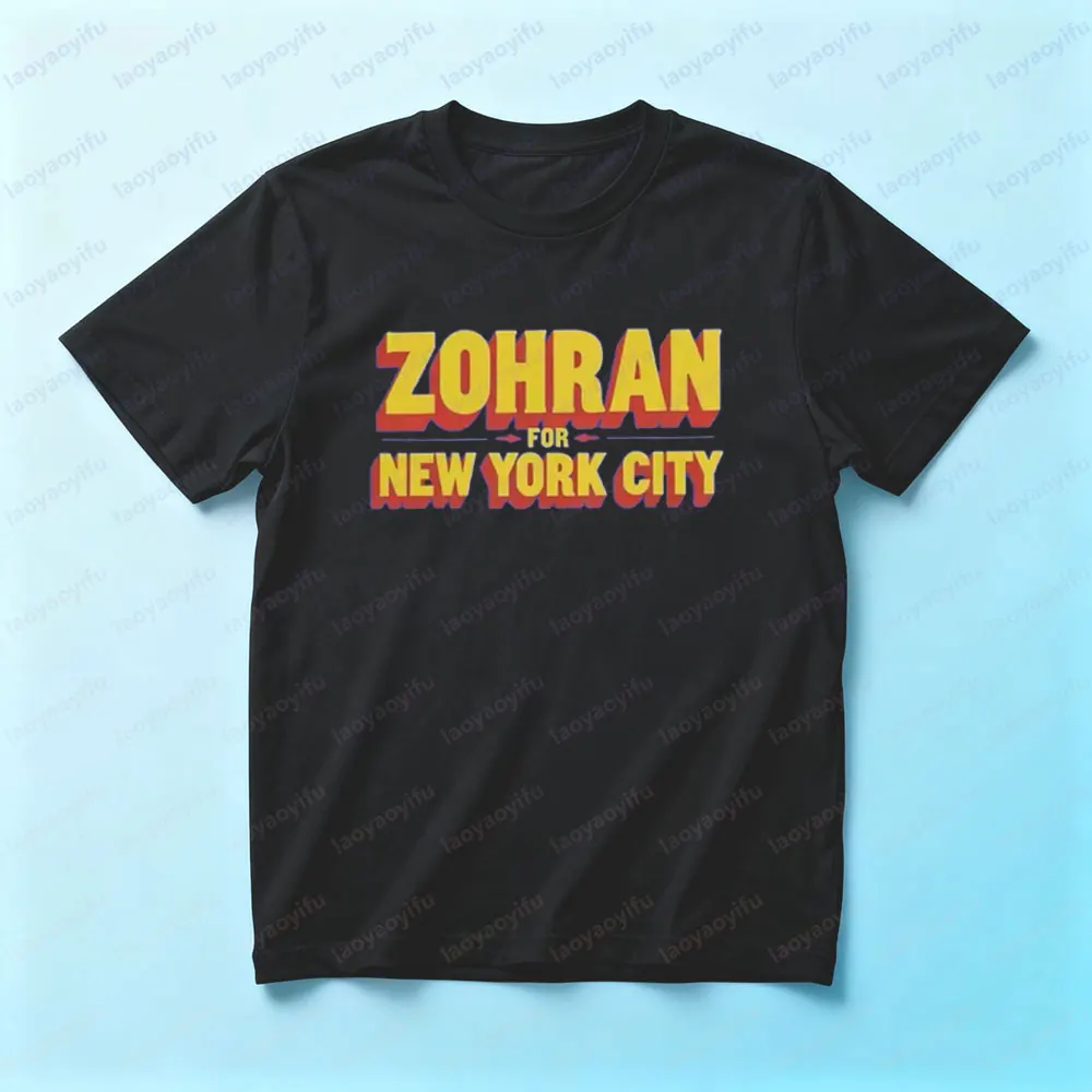 Zohran Mamdani لمدينة نيويورك مايور ميرش قميص Zohran Mamdani دعم تي شيرت أحدث الطراز الحديث العصري الرجال النساء للجنسين ملابس علوية من القطن