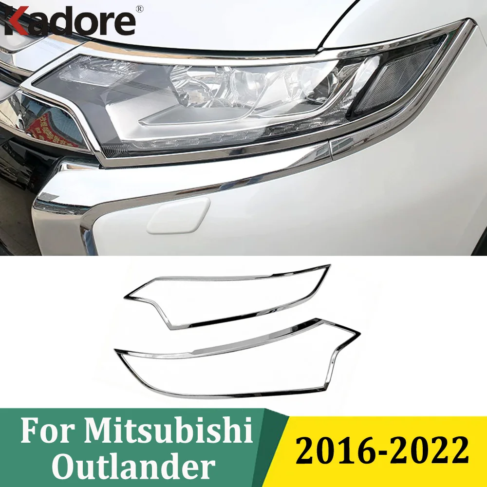 

For Mitsubishi Outlander 2016 2017 2018 2019 2020 2021 2022 Headlight Frame Front Lamp Cover Trim Car Styling Accessories