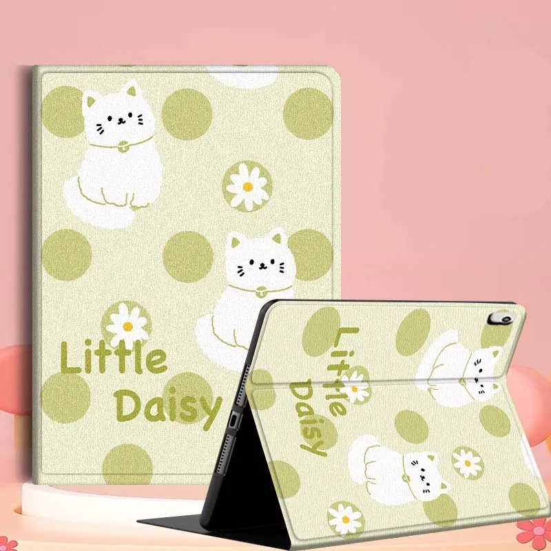 

White Animal Pattern For iPad mini Air 1 2 3 4 5 6 7 6th 7th 9 11 13 M3 M2 gen 7.9 8.3 10.9 Inch 2025 Tablet Case