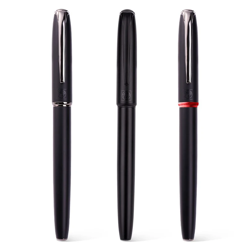 Picasso Pimio 916 Matte Black Metal EF/M/Bent Nib 0.38/0.6/1.0mm Fountain Pen Ink Pen Luxurious Writing Gift Pen Set