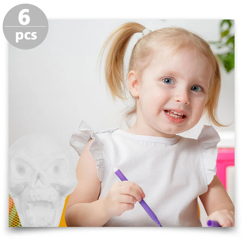 6 ชิ้นโฟม Grimace ลูกบอลโพลีสไตรีนหัตถกรรมน้ําหนักเบาของเล่นเด็ก DIY อุปกรณ์เสริมโครงการจิตรกรรมการศึกษาสนุกสร้างสรรค์
