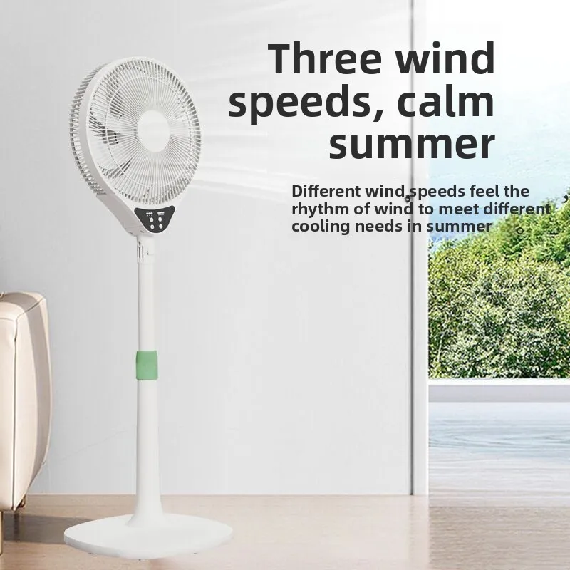 مروحة منزلية صامتة مكونة من 7 أوراق مادة بلاستيكية خفيفة وموفرة للطاقة وتعديل 3 سرعات لغرفة النوم/المكتب مروحة كهربائية