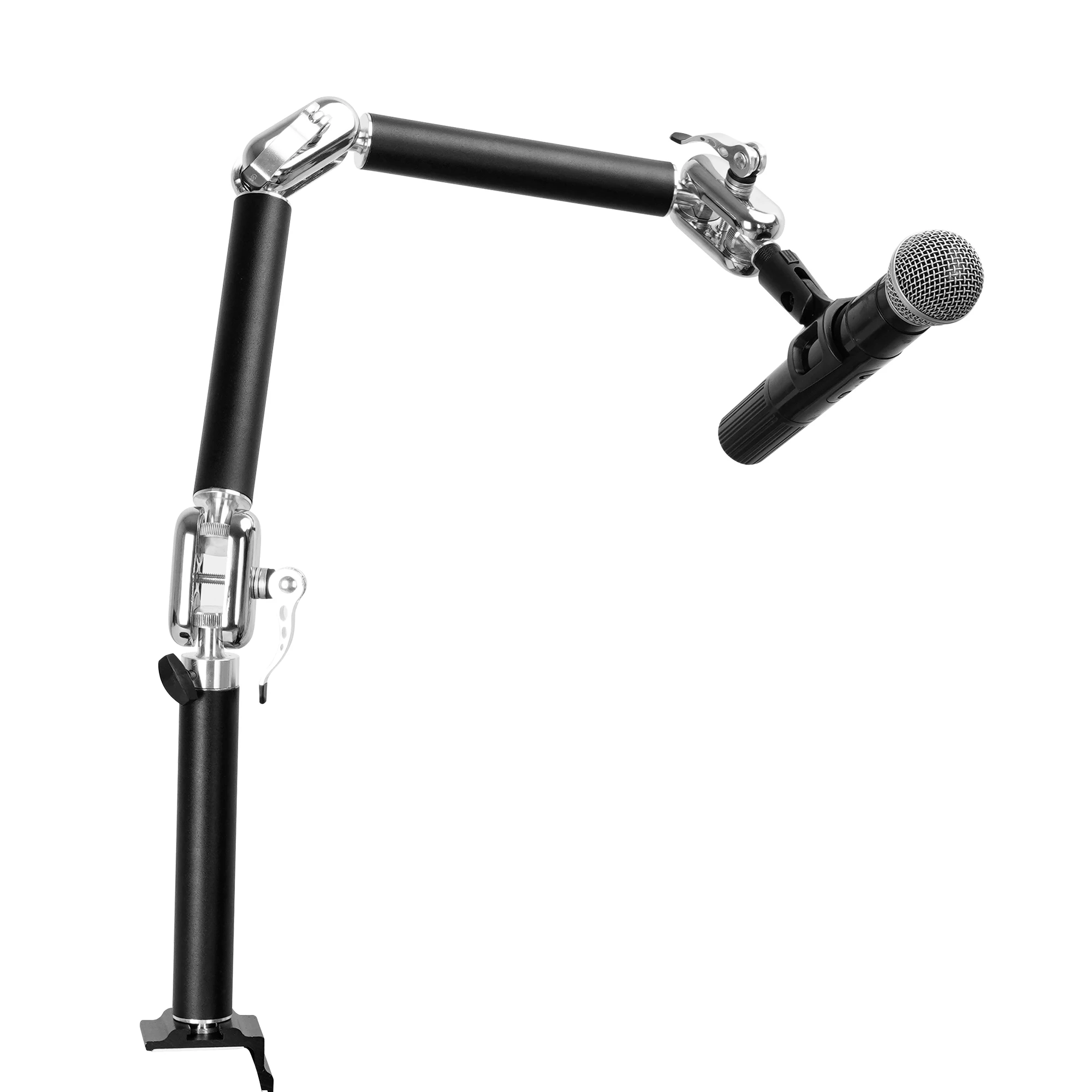 High Quality Foldable Metal Tube 360 Rotatable Adjustable Desktop Cantilever Mic Stand Stable Anti-Shake Mount