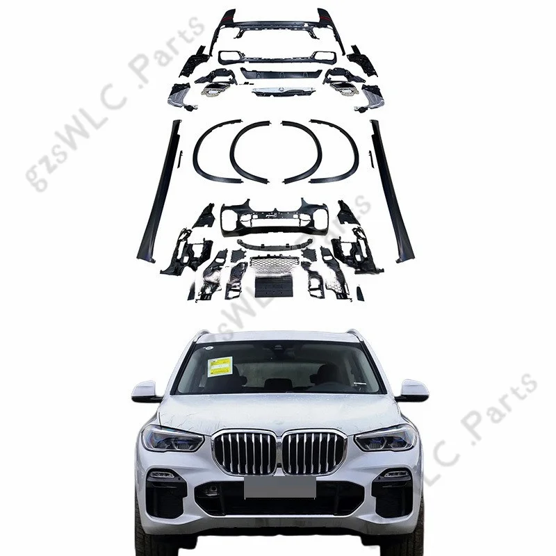 

Передние Автомобильные бамперы для BMW X5 G05 F95 upgrade M sport M-tech, боковая юбка, задние автомобильные бамперы, задний диффузор, комплекты кузова