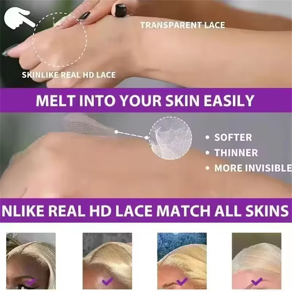 30 40 بوصة 613 العسل شقراء 13x6 الملونة الدانتيل الجبهة خصلات الشعر المستعار الإنسان البرازيلي العظام مستقيم 13x4 HD الدانتيل الشفاف شعر مستعار أمامي