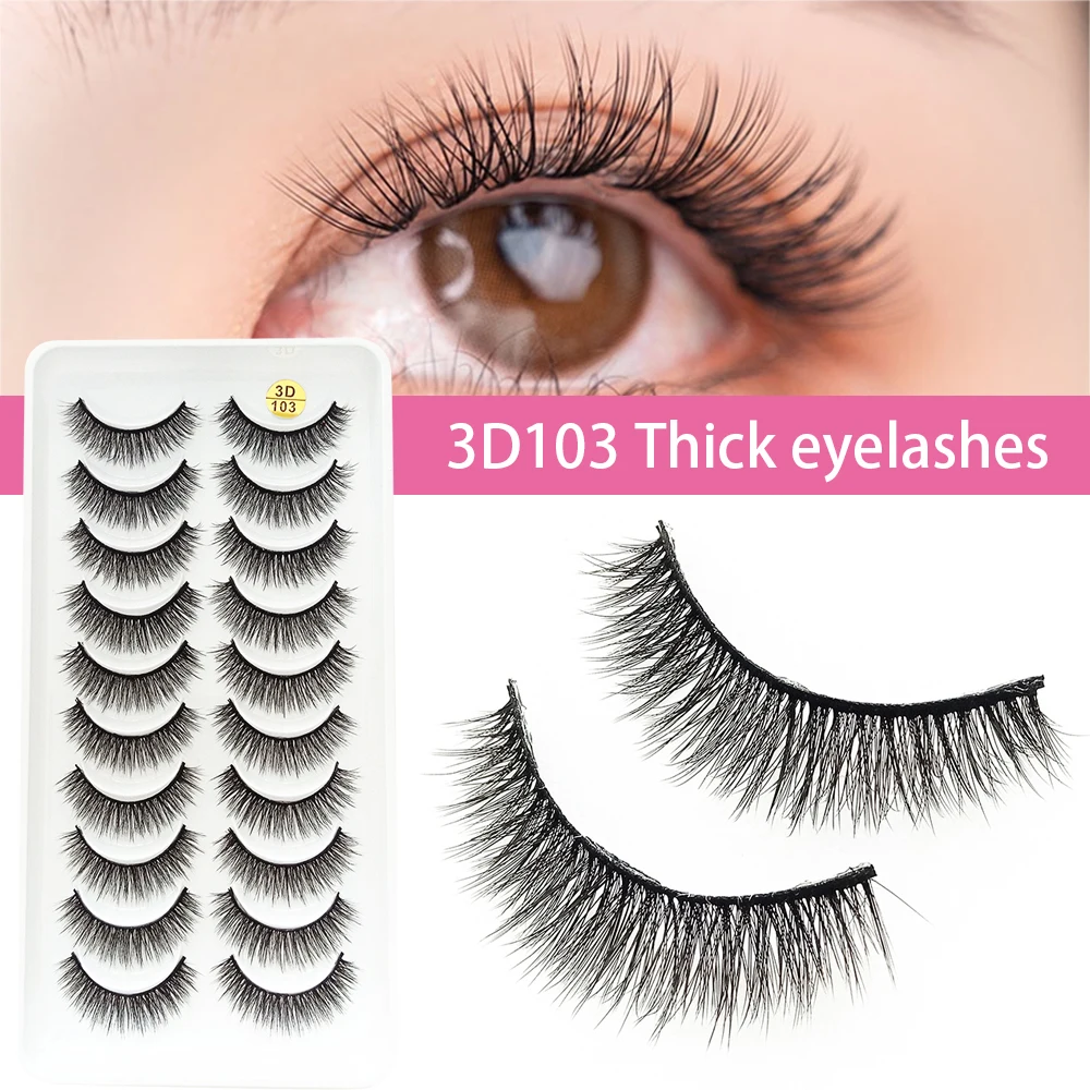 จําลองขนตาปลอม 10 คู่ยาว Dramatic น้ําหนักเบา 3d Effect Senseless Fluffy Lashes สําหรับงานแต่งงานเวทีแต่งหน้า