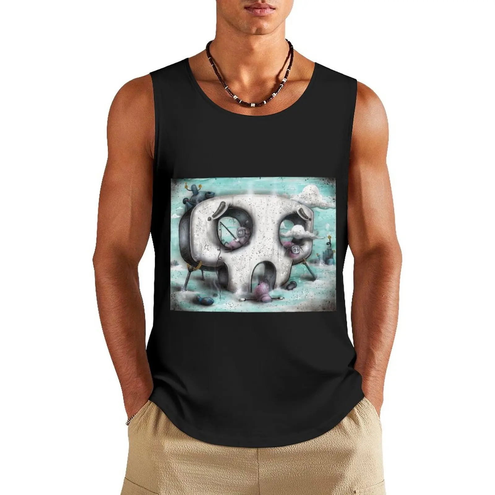 Channel Zero Tank Top man vest cute tops anime gym Men's t-shirt