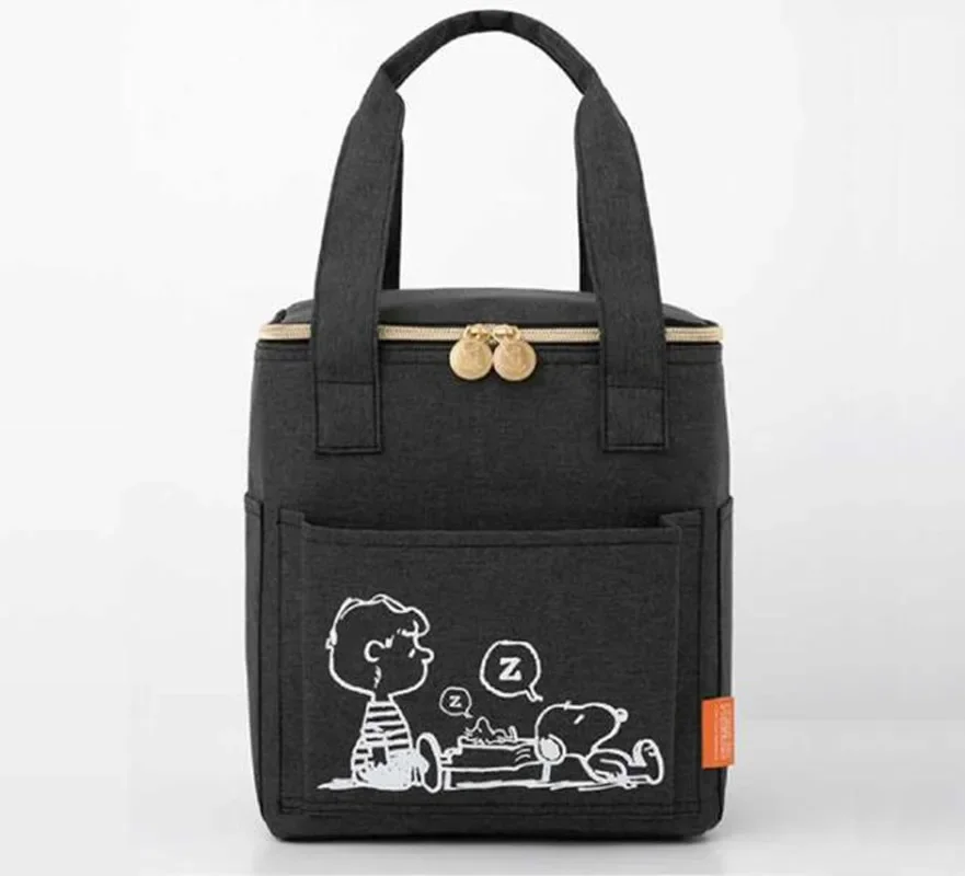 Snoopy lunch Oxford Cloth Outdoor Picnic bag Thermal Insulation Bag Cute Cartoon Handbag Lunch Box Storage Bag