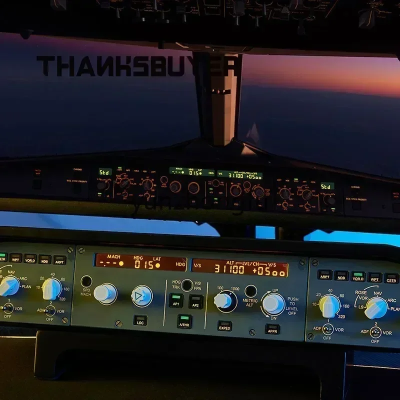 Simulator A320 FCU Flight Control Panel Flight Control Unit for XP12 P3D Flight Simulation