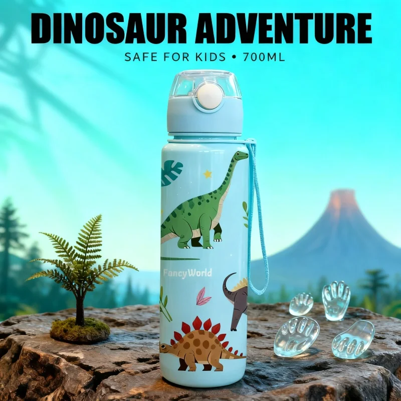 

Чашка высокого внешнего вида с 3D-печатными мультяшными узорами — пластиковая чашка для воды большой емкости 700 мл | Подходит для ежедневных студенток