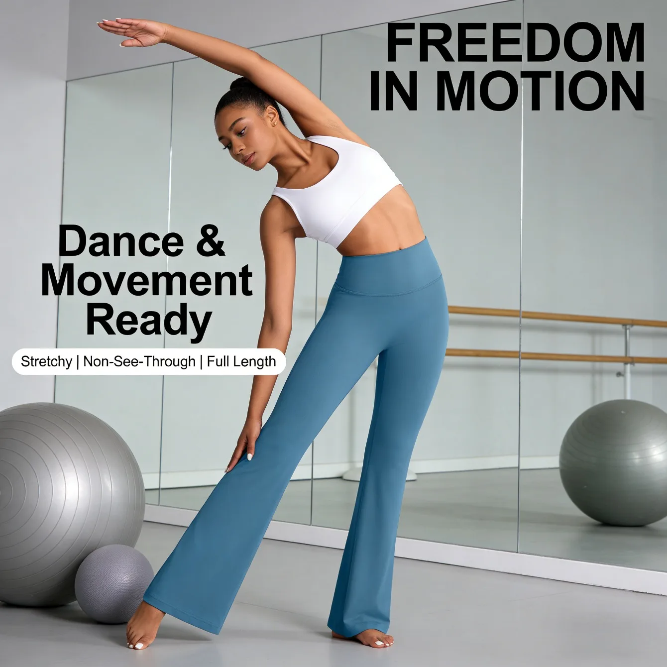 

Новые расклешенные спортивные брюки для йоги, свободные брюки с высокой талией, подтягивающие бедра, для фитнеса, для похудения, доступны несколько размеров