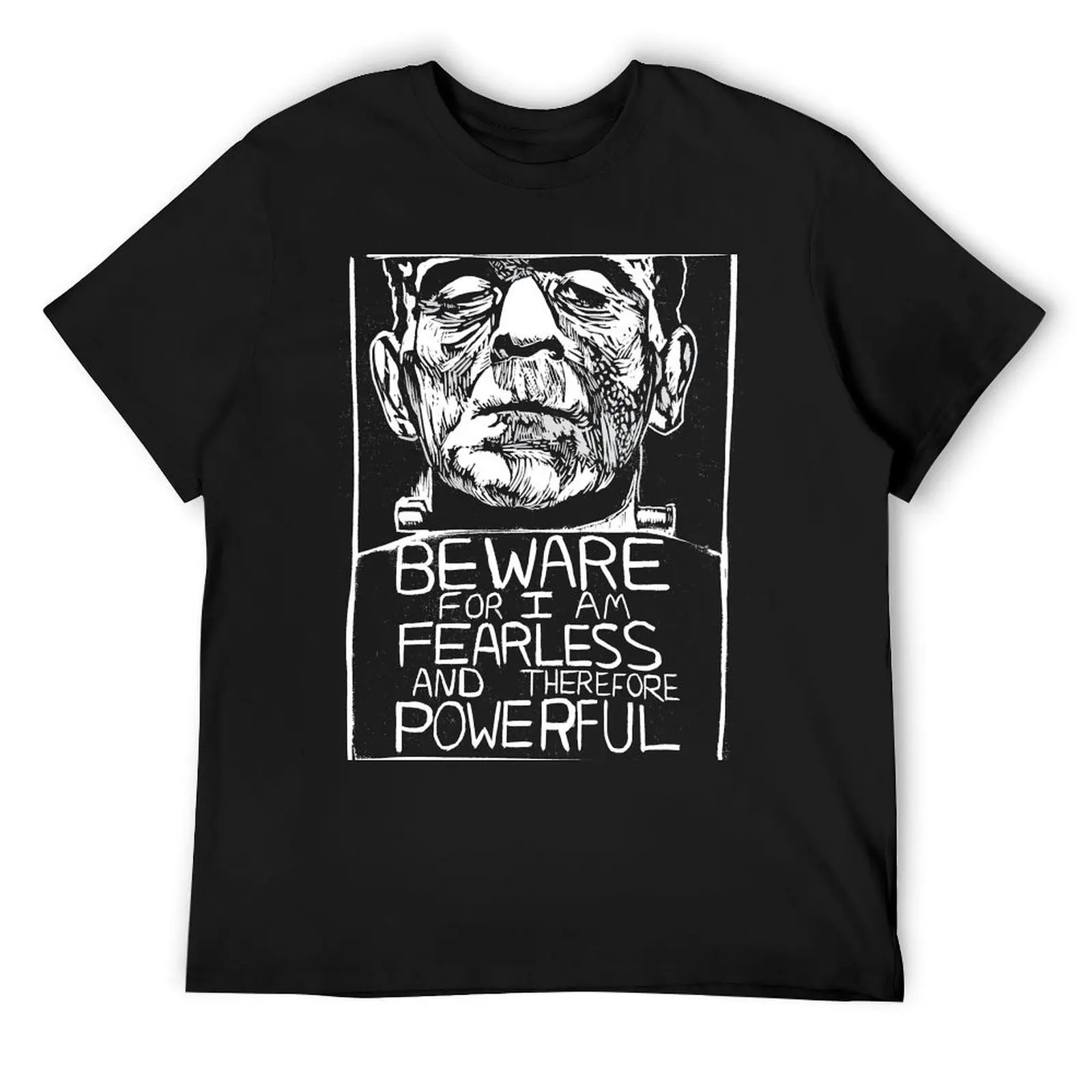

Fearless and Powerful Frankenstein T-Shirt graphic t shirts sublime plain for a boy mens cotton t shirts