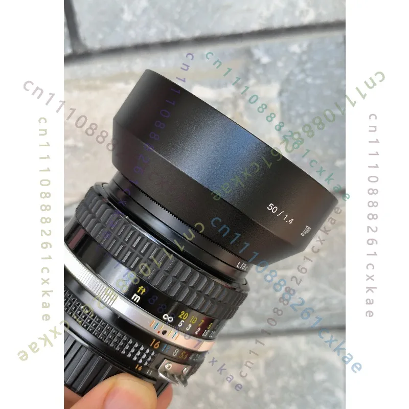 52mm Screw‑in Metal Lens Hood for Nikon AUTO AI AIS 50mm F1.4 F2 AF 50mm F1.4 F1.8D Camera Lens Sun Shade Protective Accessory