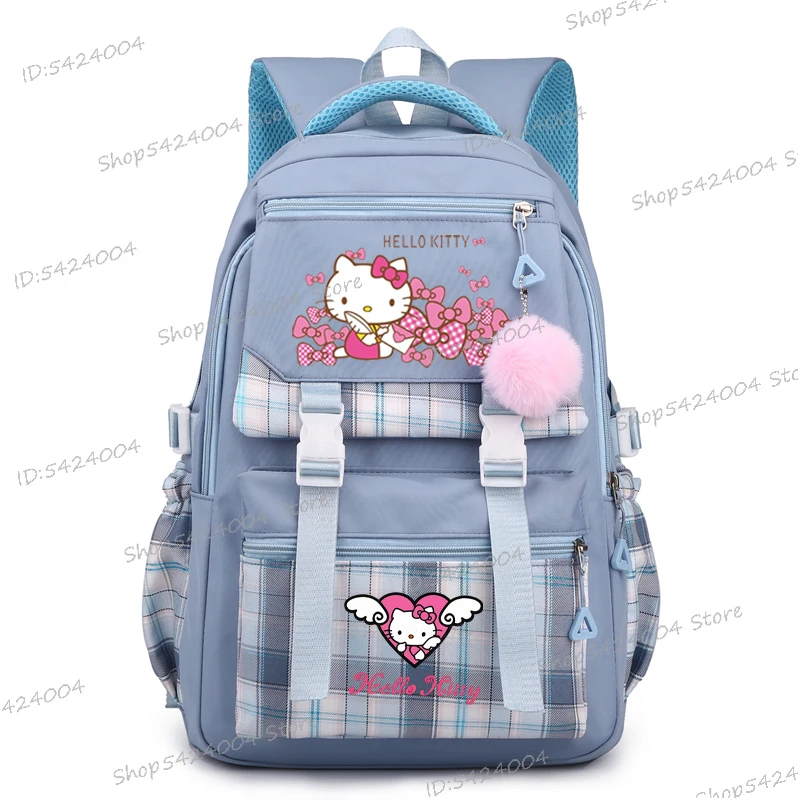 Y2K Hello Kitty School Bags Teenage Girls Boys Cartoon Anime Hello Kitty College Bag Fashion Cute Hello Kitty Women Men Backpack