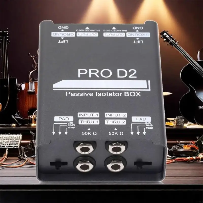 270B Double Channel 6.5 Mixers Sound Isolator Currents Sound Noise Microphones Common Ground Filter 20Hz -20kHz for Guitar