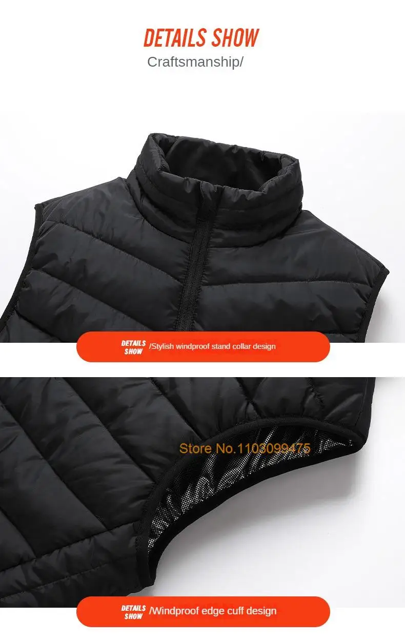 2–21 Bereiche selbsterhitzende Weste USB wiederaufladbare beheizte Jacke Winter Herren Damen Thermounterwäsche Heizweste Wandern Skifahren Mantel – Detail 4