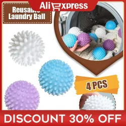 1~4 PCS PVC Reusable Laundry Ball Washing Machine Decontamination Household Fabric Softener Ball  Household Cleaning Accessrices