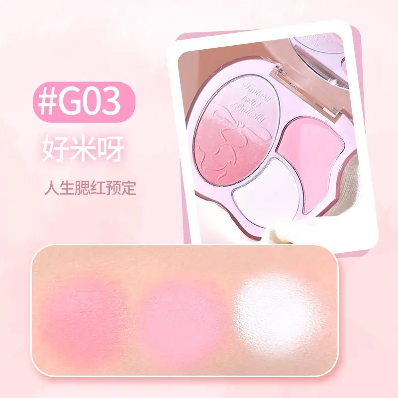 Gogotales All-in-one Natural Blusher Highgloss Water Matte Finish Facelift Pink Purple Expansion Color Low Saturation Policzek