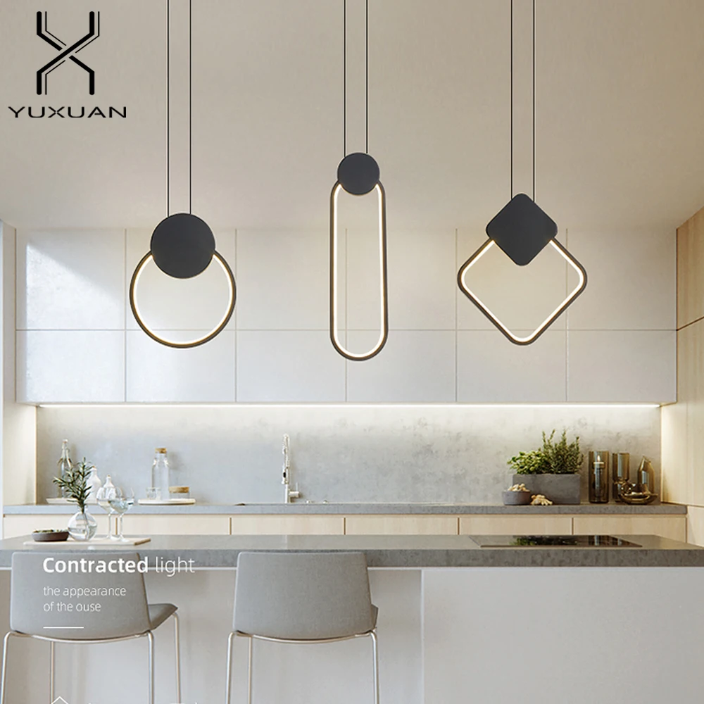 Nordic Led Pendant Light Minimalist White Black ceiling Lamp with Long Wire ceiling Hanging Lamps for Bedside Living Room Decor