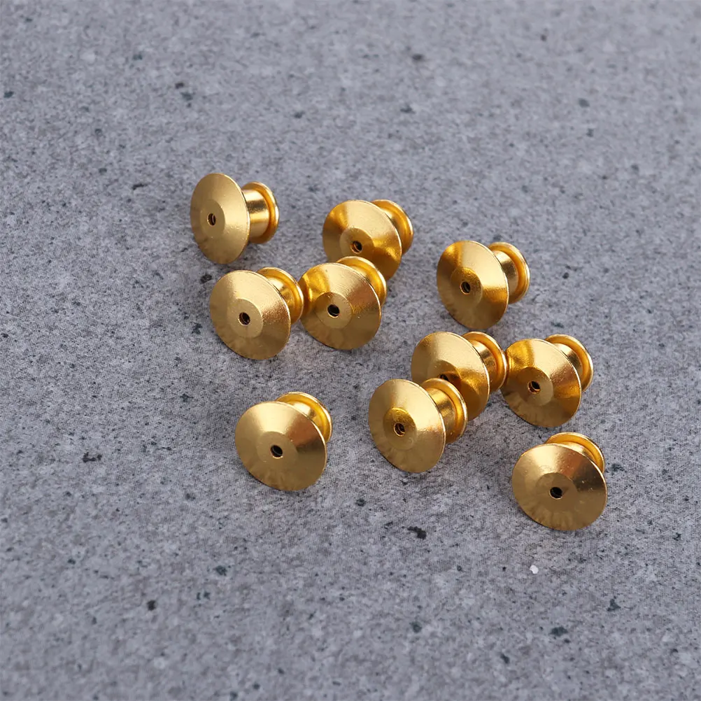 

25 PCS Brooch Badge Accessories Backs Locking Clasp Advanced Pin Keepers Clasps Lapel Smooth Finish