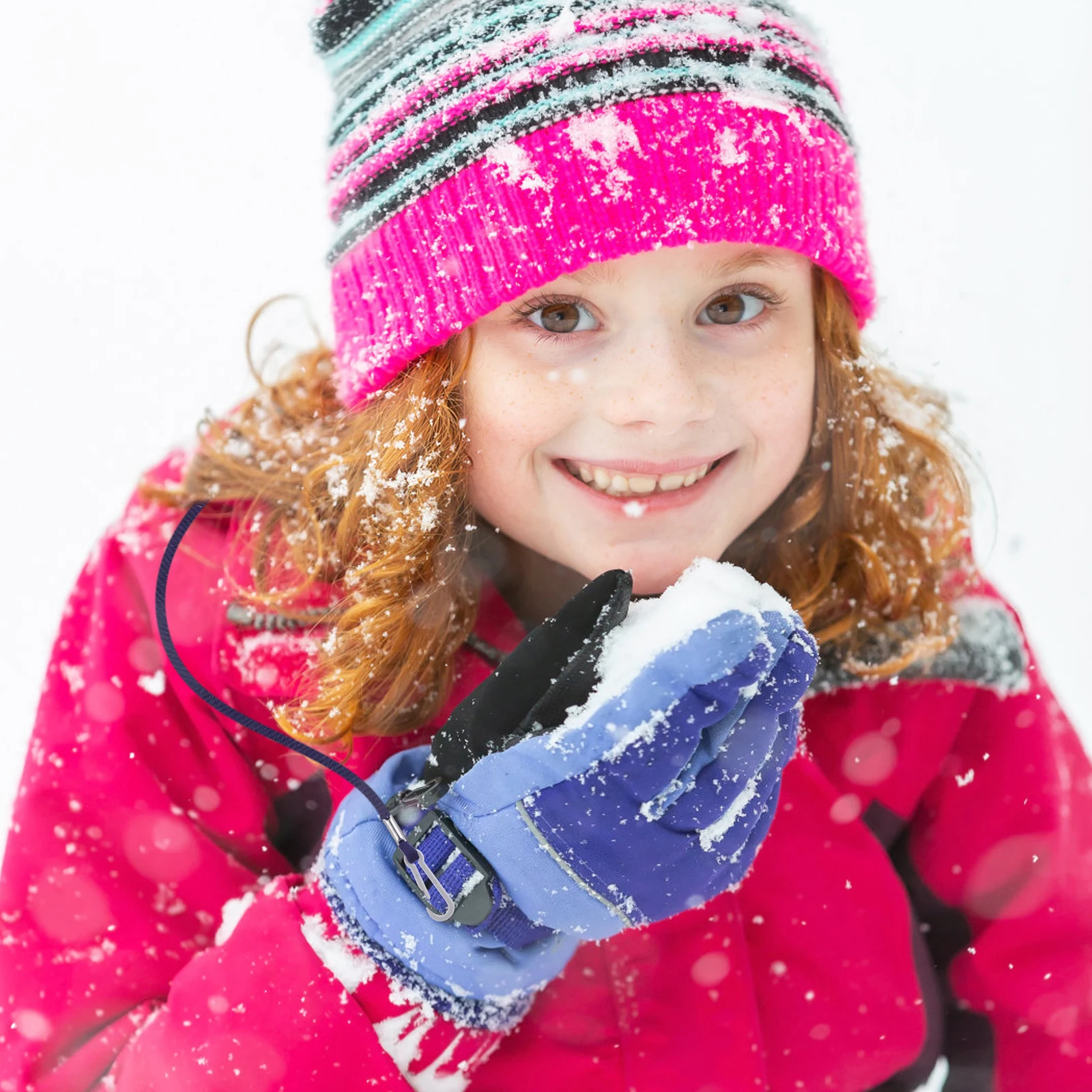 

2pcs Kids Ski Glove Lanyard Anti-Lost Rope For Mittens Wrist Strap Gloves Clip Winter Portable Nylon Mitten Lanyards Reusable