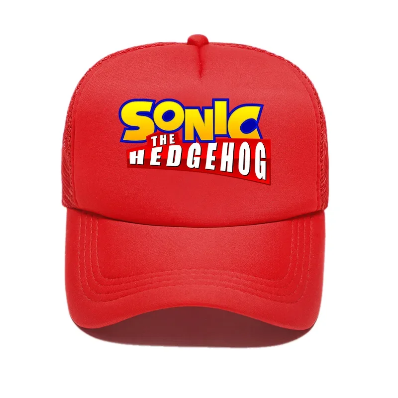 Бейсбольная кепка Sonic The Hedgehog для мальчиков, легкая дышащая шляпа от солнца, подарки для геймеров для мальчиков, летние праздничные аксессуары