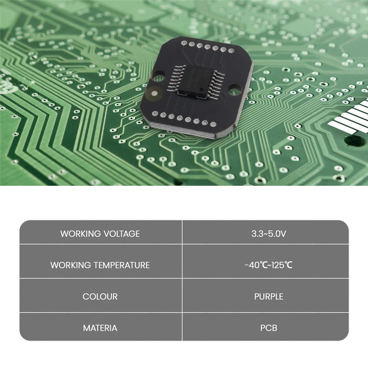 وحدة التشفير المغناطيسي MT6835 PWM/SPI محرك بدون فرشاة 21BIT التشفير يمكن أن تحل محل AS5048