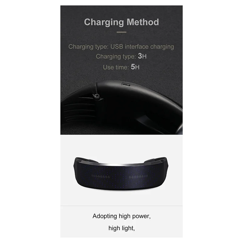 FEDI-Bluetooth Luminous Glasses Shiny Electronic LED Props Suitable For Bar Festival Performance Glasses Luminous Glasses