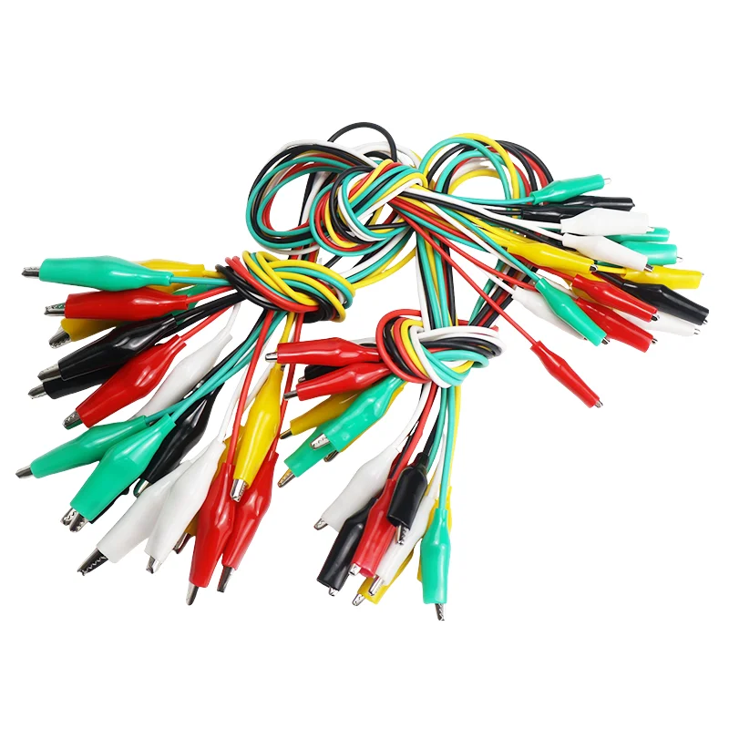 1Set / 3Set 48CM Double-ended Crocodile Clips Test Jumper Wire Alligator Clips Electrical DIY Test Leads Alligator Roach Clip