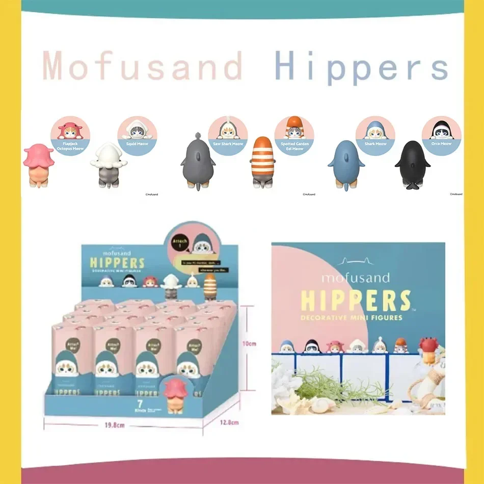 Kawaii Sonny Angel Mofusand Hippers Mini Figure Blind Box Dog Time Dreaming Animal Series Cartoon Doll Model for Kids Christmas