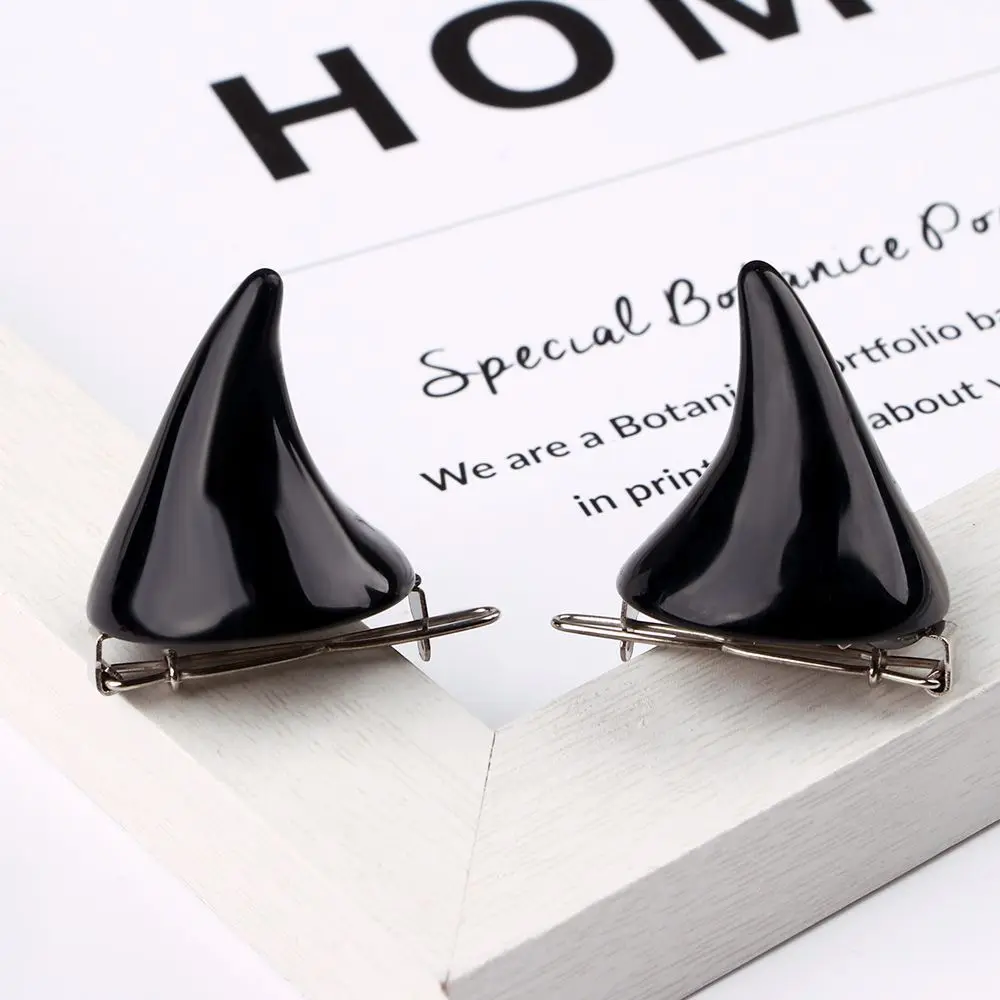 Lady Jewelry Dress Cute Double 1 Pair Hair Accessory Barrette Hairpin Halloween Cosplay Devil Horn Ear Clip Women Hair Clip