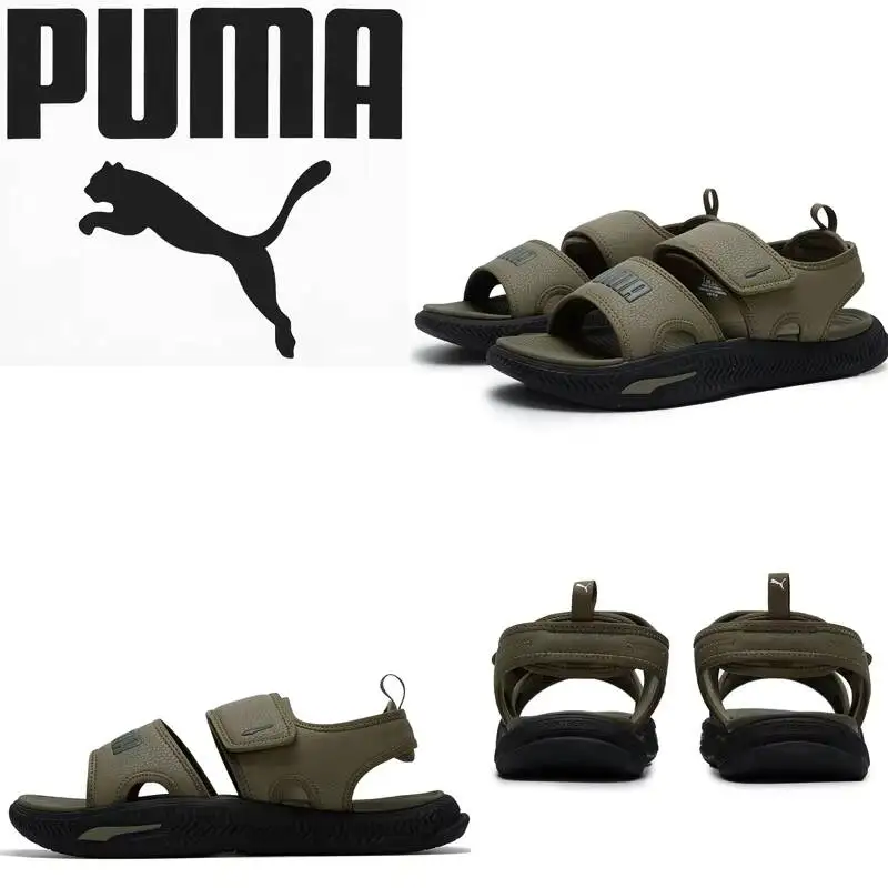 2026 new PUMA Unisex Portable Walking Sandals 395429-05 Pull Tab Heel Cushioning Adjustable Strap Footwear