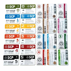 one set 6pcs SCP foundation GUARD secret id keycard Special Logo Cosplay Access Grade Card scp-25