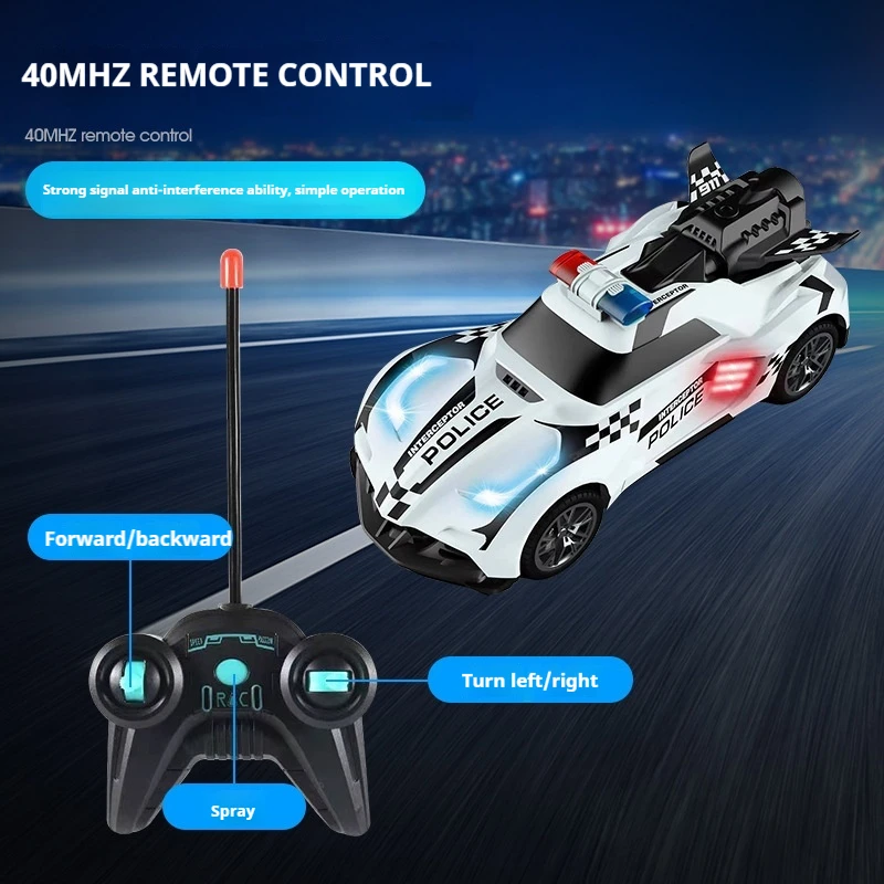 Mobil REMOTE CONTROL สเปรย์2.4G ใหม่2024รถสปอร์ตจำลองความเร็วสูงรถแข่งของเล่นเด็กรถยนต์ไฟฟ้าของเล่นเด็กผู้ชาย