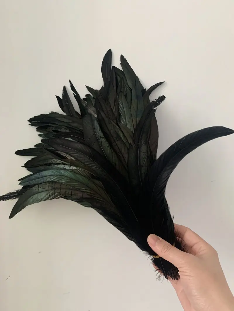 Rooster tail feather Black white Colors DIY feather clothing  jewelry accessories / wedding Party supplies performance necessary