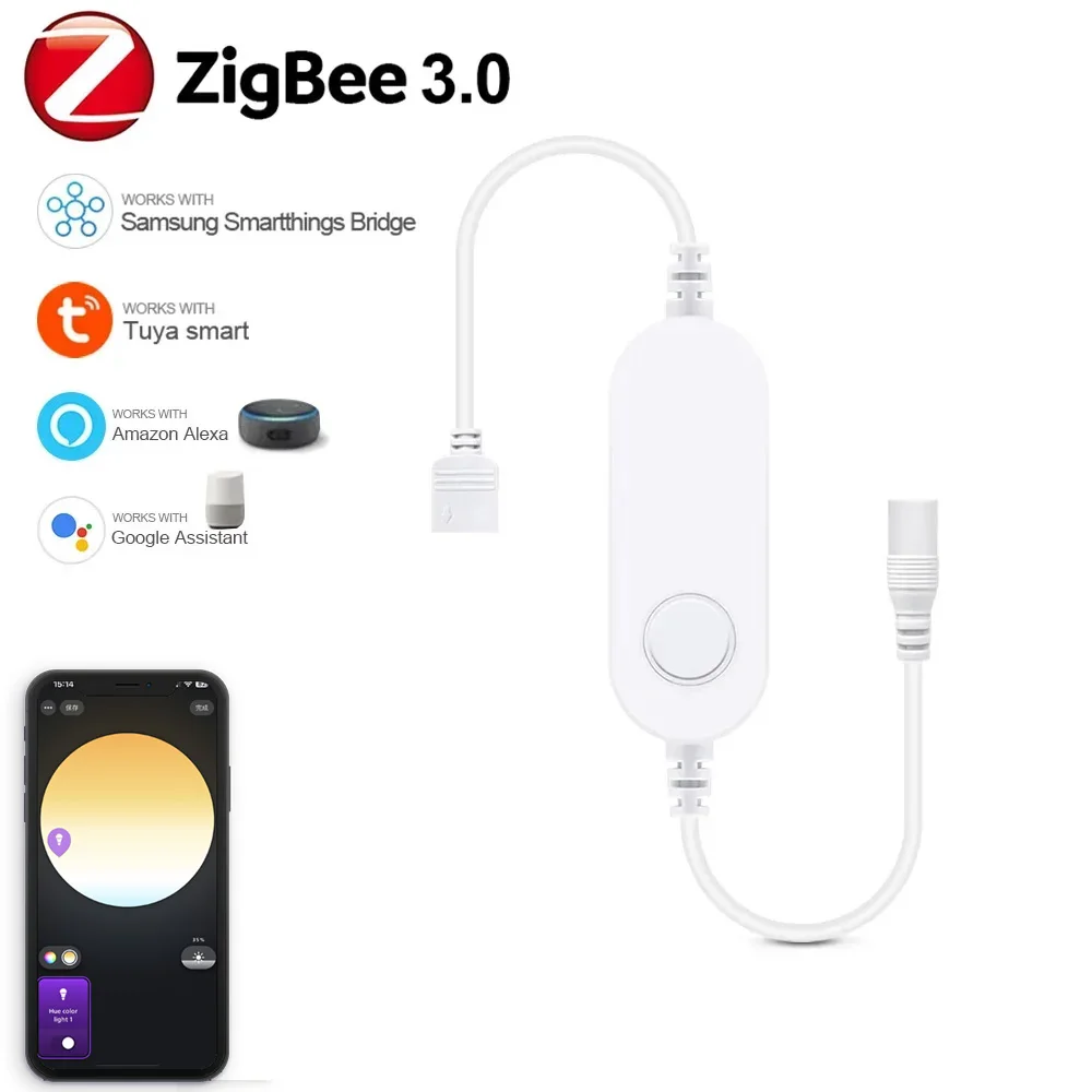 Zigbee 3.0 Smart LED Controller DC5V 12V 24V Dimmer Single Color CCT RGB RGBW RGBCCT LED Strip for Tuya Alexa SmartThings 2mqtt image 3