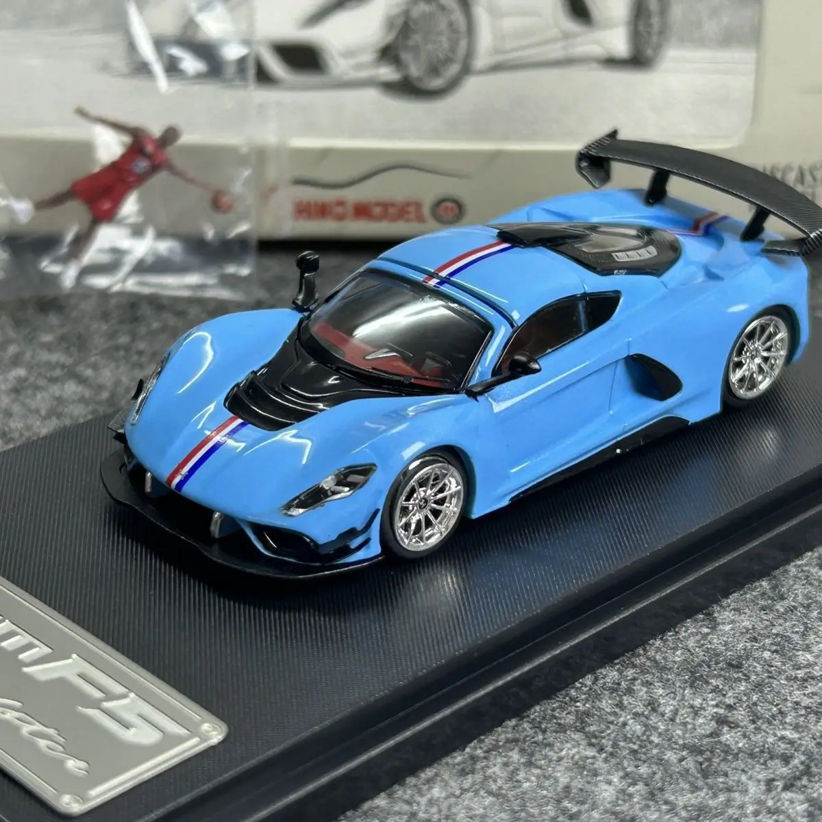 Mobil Balap Diecast & Mainan Mobil Miniatur Skala Model Mobil RM 1/64 Hennessey Venom F5 Alloy untuk Anak-Anak