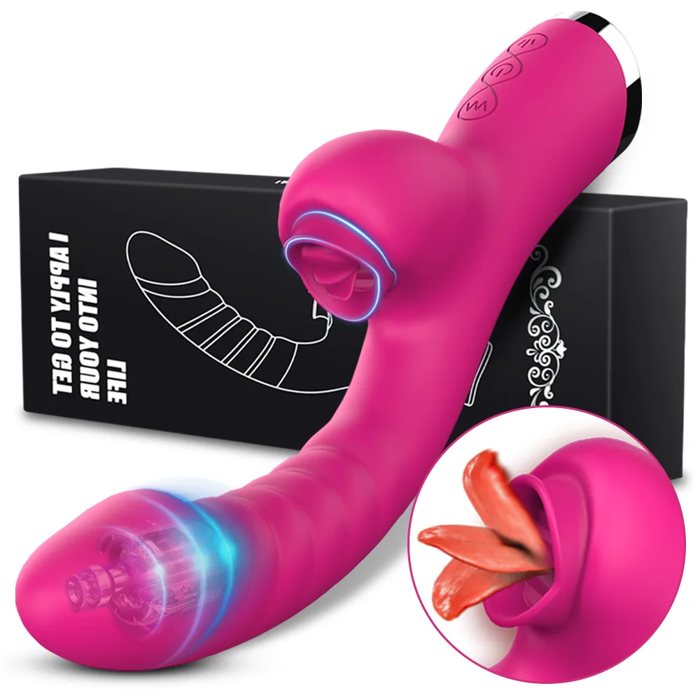 Vibrador para lamer la lengua 2 en 1, Juguetes sexuales para mujeres adultas, consoladores, vibradores, estimulador de clítoris con vibradores de 20 velocidades, producto sexual