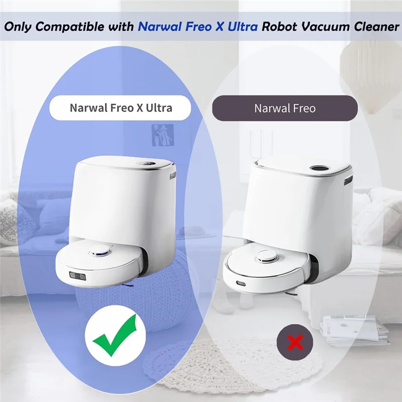 ABFI Substituição de acessórios de 16 peças para Narwal Freo X Ultra Robot Vacuum Kit completo de acessórios