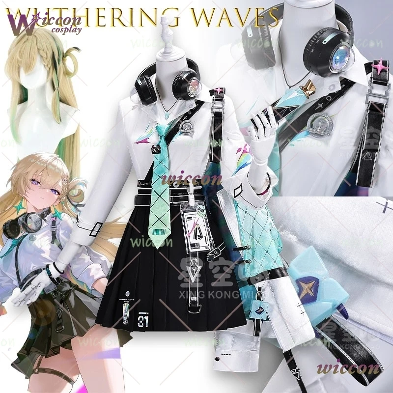 Uha Wuthering Waves Lynae Cosplay Kostuum Volledige Set Anime Game Karakter Rollenspel Outfit Vrouwen Halloween Party Jk Uniform Cos