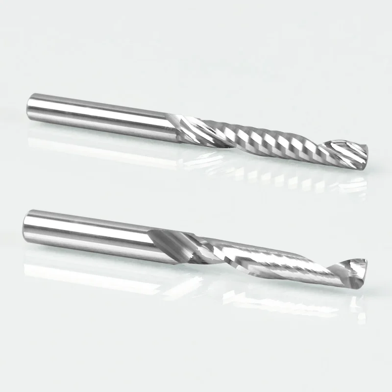 Single Flute Up Cut End Mill For Acrylic And Aluminum CNC Machine Each Size Shank 3.175mm Two Type Of Milling Cutter
