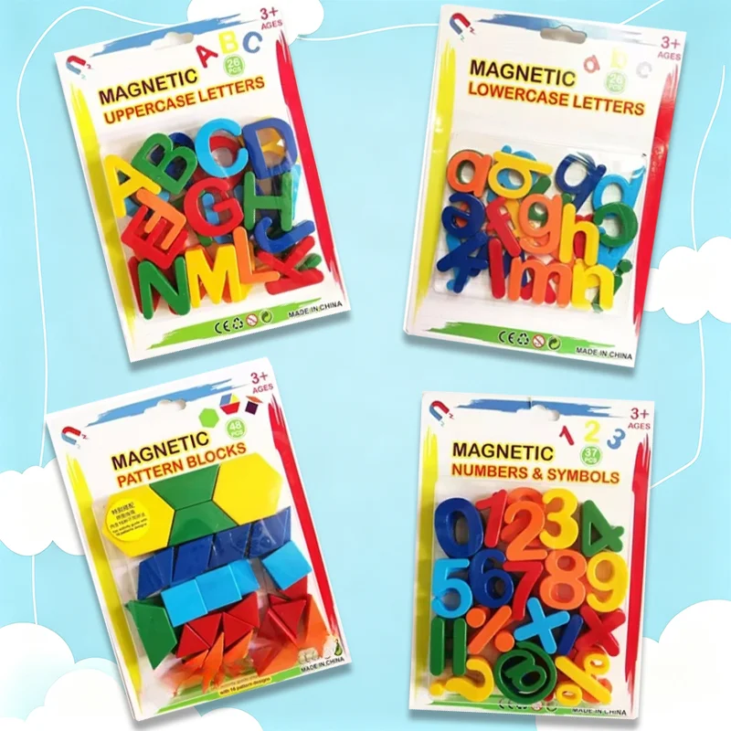 Magnetic Alphanumeric Building Blocks Toys Plastic Refrigerator Stickers Set Educational Learning Spelling Counting Adults Gifts