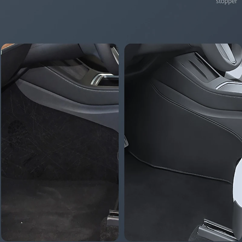 ل تسلا نموذج 3 Y 2017-2023 الجانب الدفاع ركلة الوسادة سيارة التحكم المركزي واقية وسادة للقدم الملحقات الداخلية