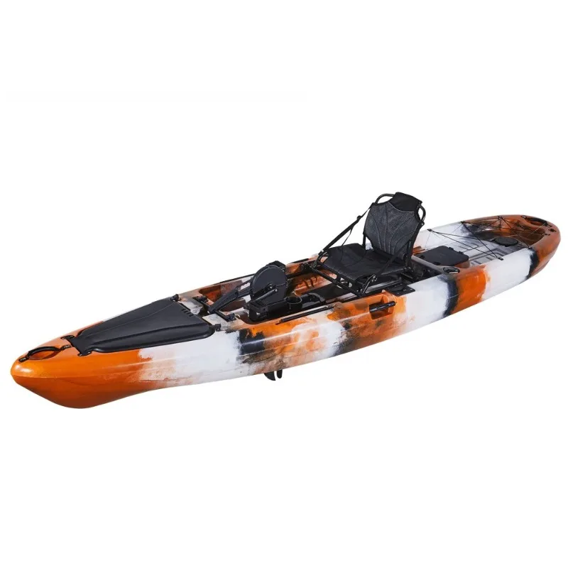 

Single pedal boat Plastic hard boat 10 foot pedal boat, pedal luya boat