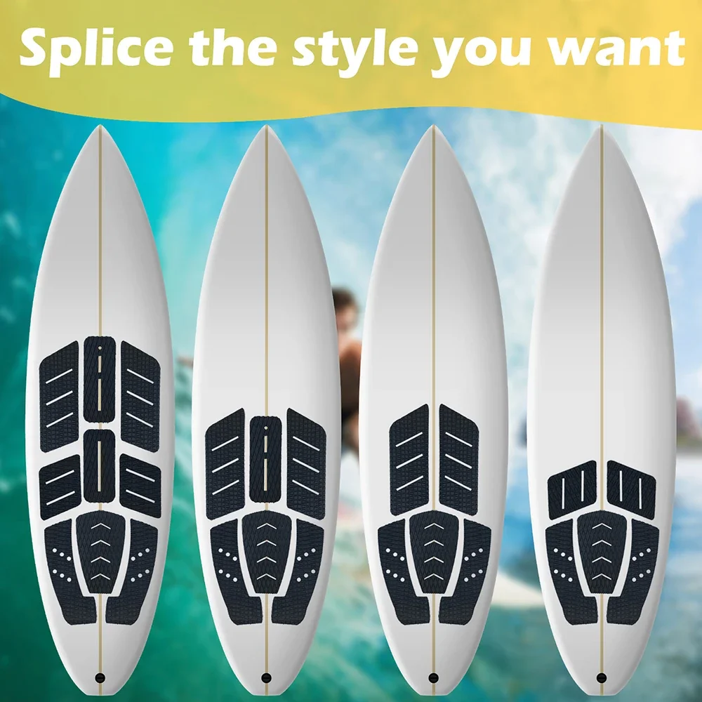 9Pcs Surfing premium traction pads surfboard back glue foot pad paddle Grip board traction pads EVA Foam Non-slip Flooring mats